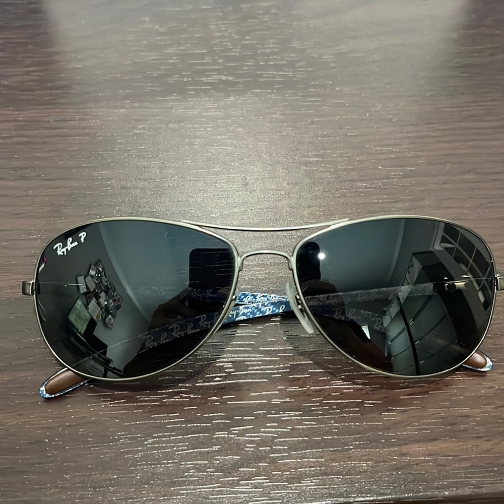 Ray-Ban RB 8301 Black Blue Carbon Polarized Sunglasses size 59-14 3P - UNISEX